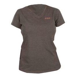 Fox WC V Neck T-Shirt Green-Mauve Women's T-Shirt L