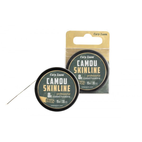 Carp Zoom Camou 15m 20lb Field Patterned Coated Braided Leader