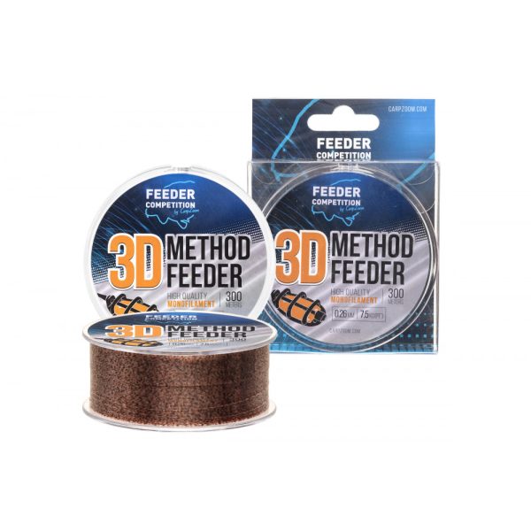 Feeder Competition 3D 0,26mm 300m Method Feeder Monofilament Mainline