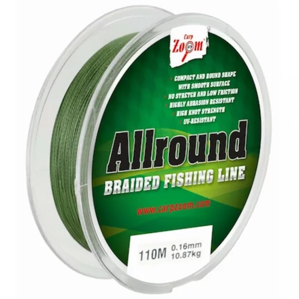 Carp Zoom CZ Allround braided line, o 0.22 mm, 110 m, 20.92 kg, green
