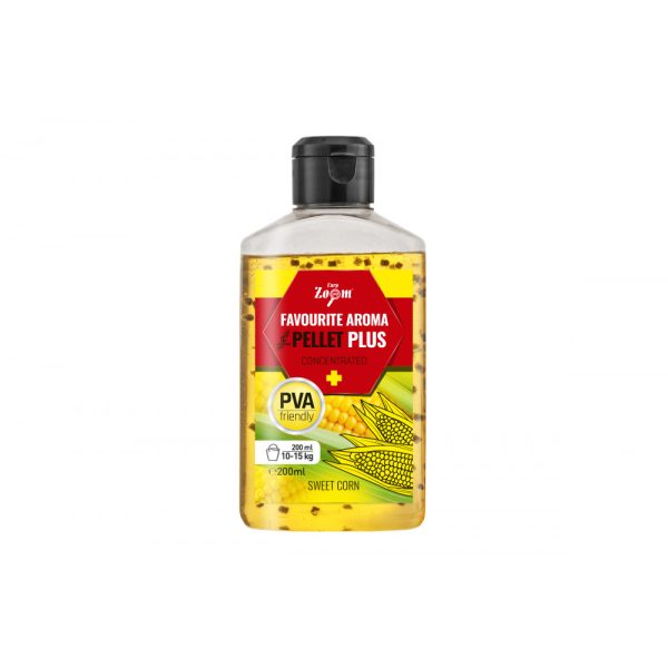 Carp Zoom Favourite Sweet Corn Liquid Flavour with Pellets 200ml