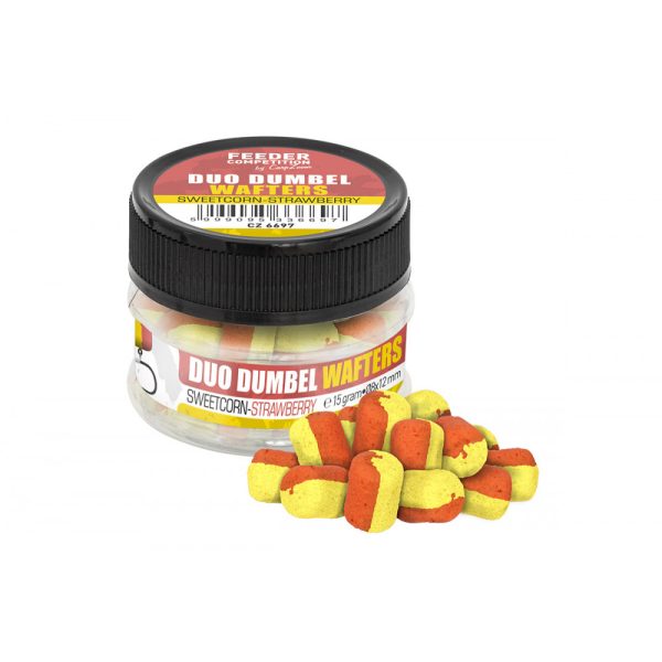 Feeder Competition Duo Dumbel Sweet Corn-Strawberry 10x14mm Wafers 15gr