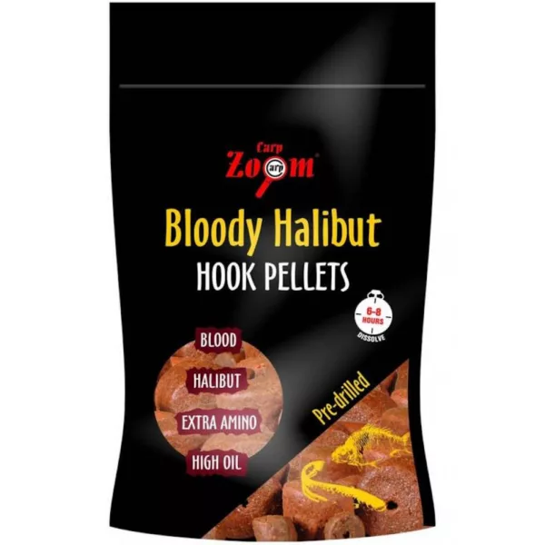 Carp Zoom CZ Bloody halibut drilled hook pellet, 8 mm, halibut, 150 g