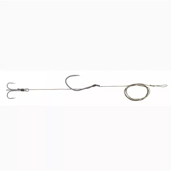 Predator Z PZ Braided catfish leader #6/0 hook, #3/0 treble hook, braid 130 cm, 1 pc