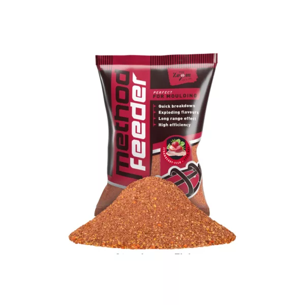 Carp Zoom Method Feeder Strawberry-Fish Groundbait 1kg