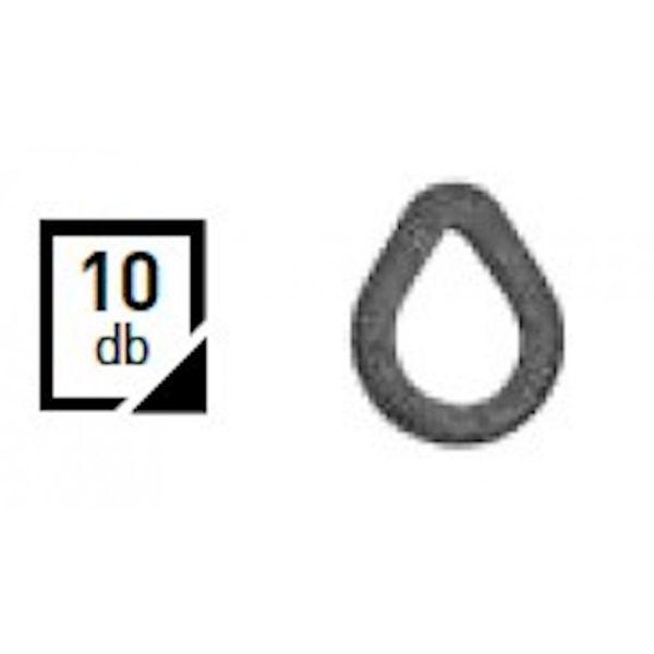 Carp Zoom CZ Tear Drop Pre-Ring, 4 mm, matt black, 10 pcs