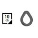 Carp Zoom CZ Tear Drop Pre-Ring, 4 mm, matt black, 10 pcs