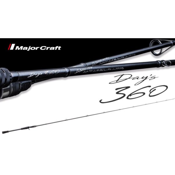 Major Craft Days 360 D360C-610M Baitcast R-Fast 2,08m 7-21gr 2 Piece Casting Spinning Rod