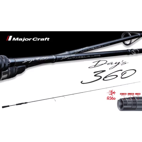 Major Craft Days 360 D360S-64ML Fast 1,95m 3,5-10,5gr 1 Piece Spinning Rod