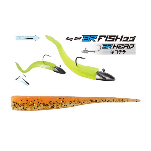 Duo Bayruf BR Fish 8,4cm S040 Orange Gold Plastic Bait 7pcs