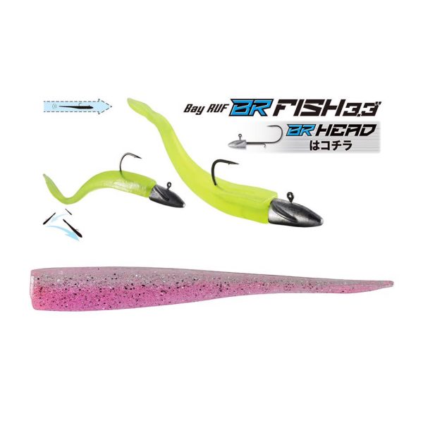 Duo Bayruf BR Fish 8,4cm S042 UV Clear Pink Plastic Bait 7pcs