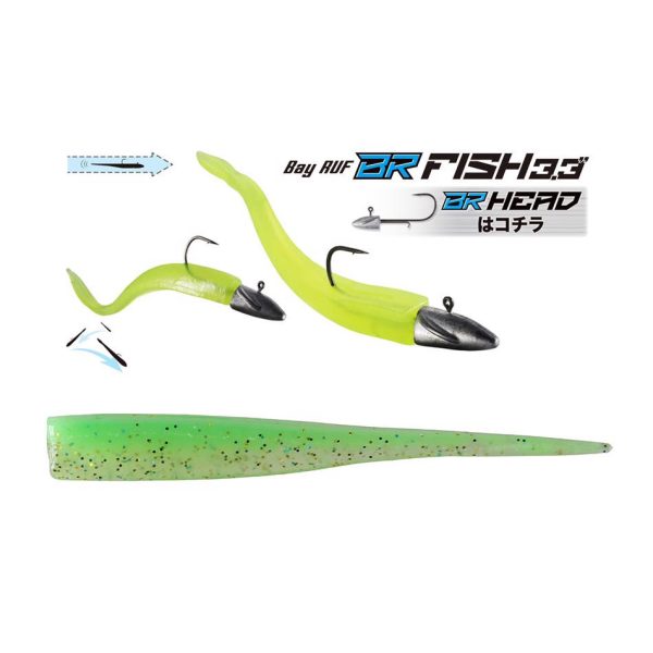 Duo Bayruf BR Fish 8,4cm S044 Lime Gold Plastic Bait 7pcs