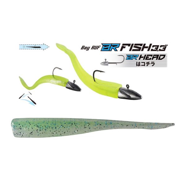 Duo Bayruf BR Fish 8,4cm S045 Kibinago Green Plastic Bait 7pcs