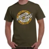Vass-Tex Fishing Culture Printed Khaki T-Shirt L