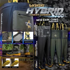 Vass-Tex Hybrid 700 Dark Camo Melles Csizma 45