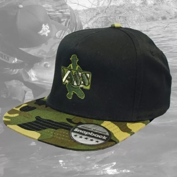 Vass-Tex Black-Camouflage Snapback Baseball Cap