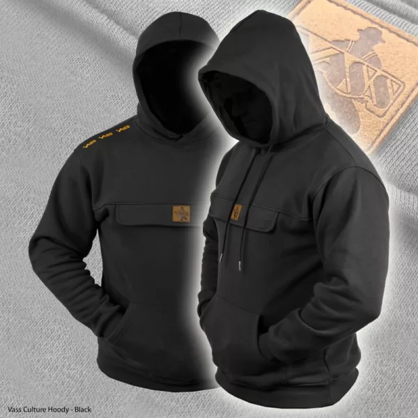 Vass-Tex Culture Fishing Black Hooded Pullover S