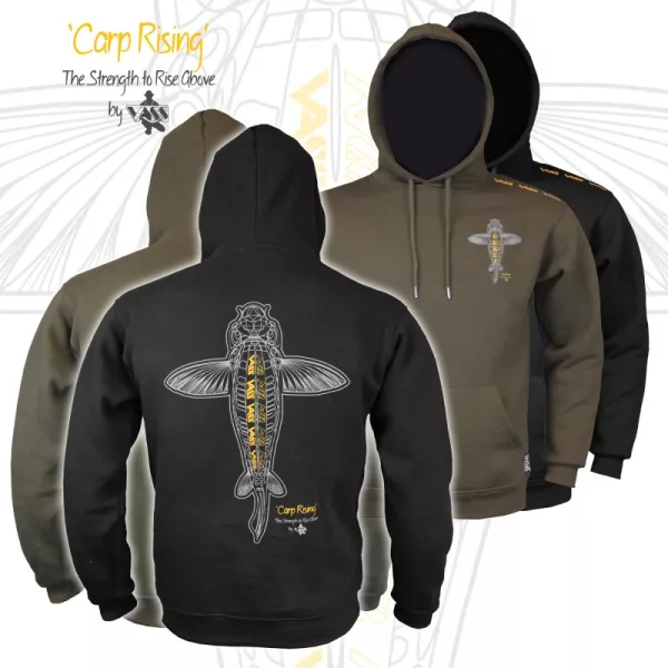 Vass-Tex Carp Rising Khaki Kapucnis Pulóver S