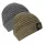 Vass-Tex Fleece Lined Ribbed Beanie Grey Hat with Rubberized Logo