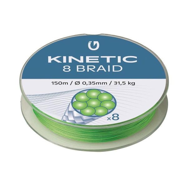 KINETIC 8 Braid 150m 0,14mm/11,5kg Fluo Green Braided line