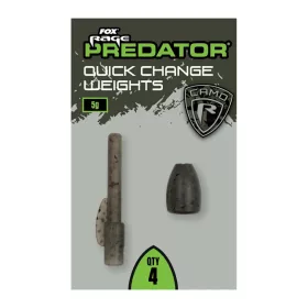   Fox Rage Predator Camo Quick Change Weights Quick Change Float Weight 5gr 4pcs