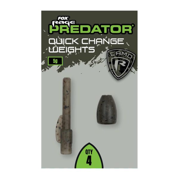 Fox Rage Predator Camo Quick Change Weights Quick Change Float Weight 5gr 4pcs