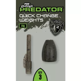   Fox Rage Predator Camo Quick Change Weights Float Weight 25gr 3pcs