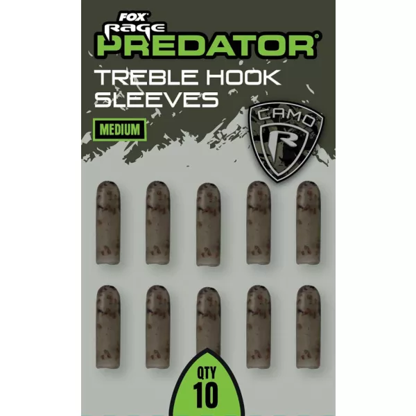 Fox Rage Predator Medium Treble Hook Rubber Sleeve 10pcs