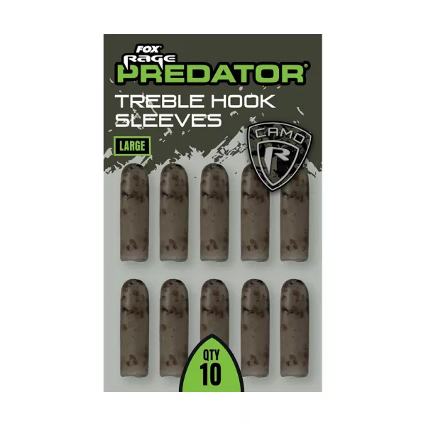 Fox Rage Predator Large Treble Hook Rubber Sleeve 10pcs