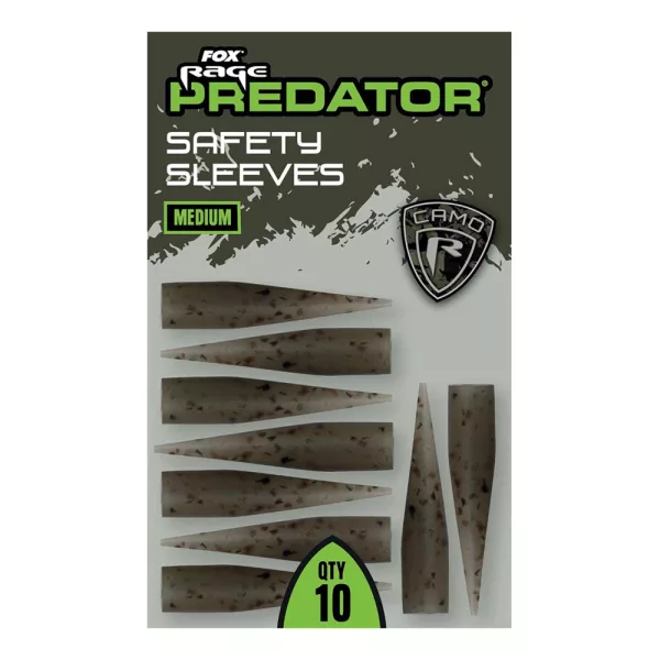 Fox Rage Predator Medium Camo Safety Sleeves Rubber Sleeve 10pcs
