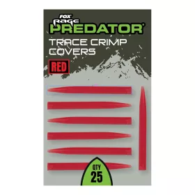   Fox Rage Predator Red Trace Crimp Covers Tapered Rubber Sleeve 25pcs