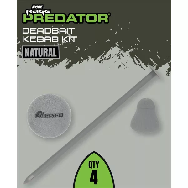 Fox Rage Predator Natural Grey Deadbait Kebab Kit