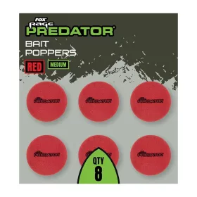 Fox Rage Predator Bait Poppers Medium Red Bait Poppers 8pcs