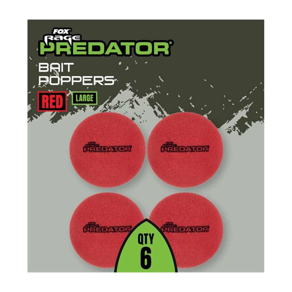 Fox Rage Predator Bait Poppers Big Red Bait Poppers 6pcs