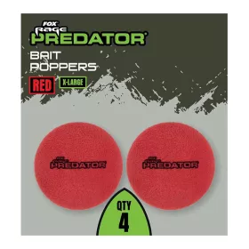   Fox Rage Predator Bait Poppers Extra Large Red Bait Poppers 4pcs