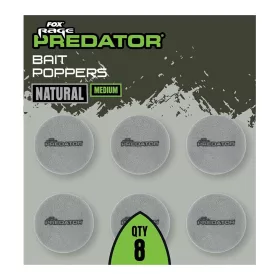   Fox Rage Predator Bait Poppers Medium Natural Grey Bait Poppers 8pcs