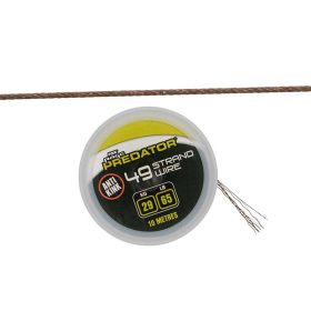   Fox Rage Predator 49-S Coated Steel Wire 10m 18kg Steel Wire with Crimping Sleeve