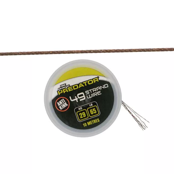 Fox Rage Predator 19-S Coated Wire 10m 21kg Steel Wire