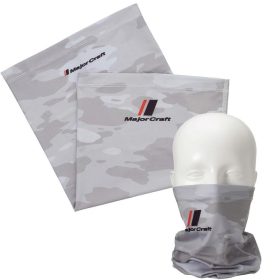 Major Craft UV-Cut Face Guard Light Gray Camo Neck Gaiter