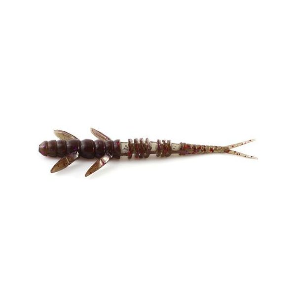 FISHUP Flit 7,62cm (8pcs.), #050 - Green Pumpkin Brown/Red & Purple Plastic lure