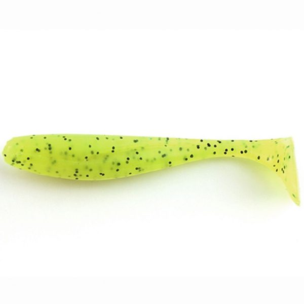 FISHUP Wizzle Shad 5,08cm (10pcs.), #055 - Chartreuse/Black Plastic artificial bait
