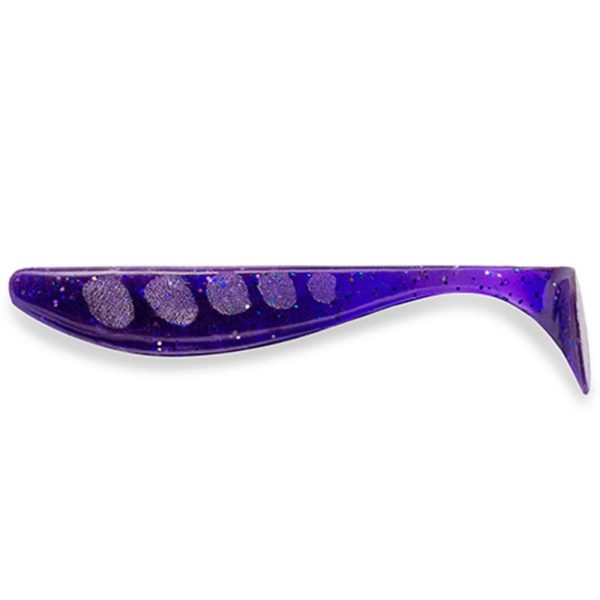 FISHUP Wizzle Shad 5,08cm (10pcs.), #060 - Dark Violet/Peacock & Silver Plastic lure