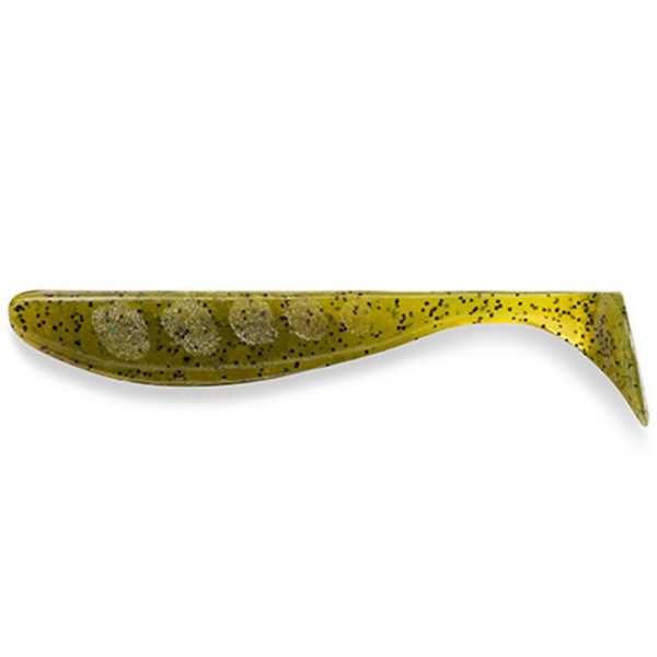 FISHUP Wizzle Shad 7,62cm (8pcs.), #074 - Green Pumpkin Seed Plastic artificial bait