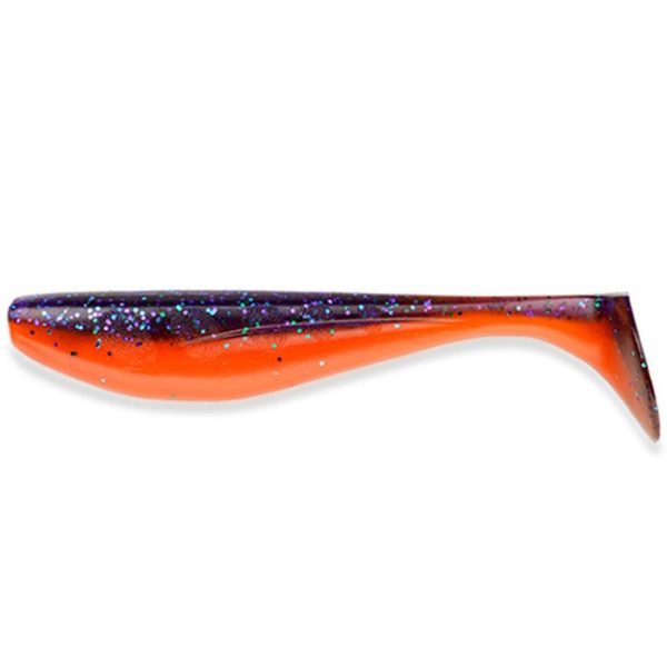FISHUP Wizzle Shad 7,62cm (8pcs.), #207 - Dark Violet/Orange Plastic lure