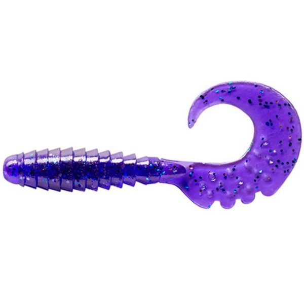 FISHUP Fancy Grub 5,08cm (10pcs.), #060 - Dark Violet/Peacock & Silver Plastic lures