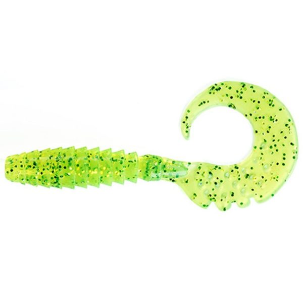 FISHUP Fancy Grub 6,35cm (10pcs.), #026 - Flo Chartreuse/Green Plastic plastic lure