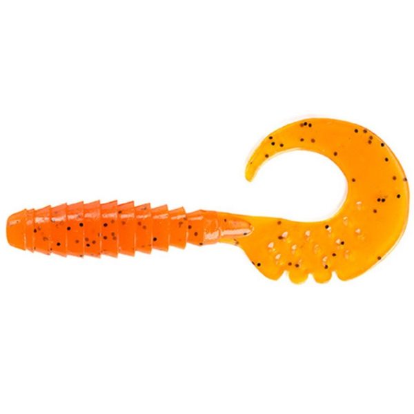 FISHUP Fancy Grub 6,35cm (10pcs.), #049 - Orange Pumpkin/Black Plastic lure