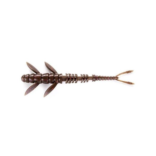 FISHUP Flit 10,16cm (7pcs.), #050 - Green Pumpkin Brown/Red & Purple Plastic lure