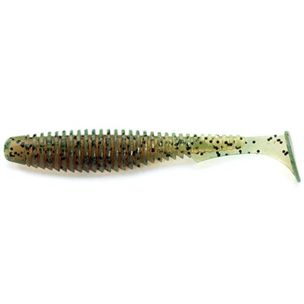 FISHUP U-Shad 5,08cm (10pcs.), #017 - Motor Oil Pepper Plastic bait