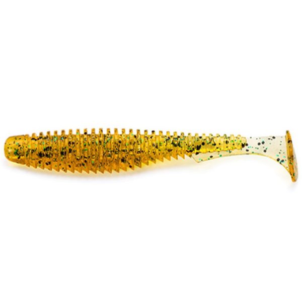 FISHUP U-Shad 5,08cm (10pcs.), #036 - Caramel/Green & Black Plastic bait
